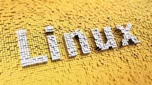 The word linux made from a 3d illustration